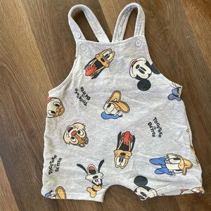 Mickey Disney knit overall shorts